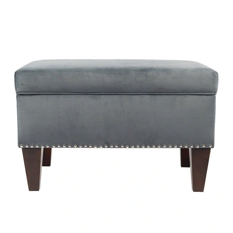 Banc de rangement Brooklyn rembourré de style transitoire