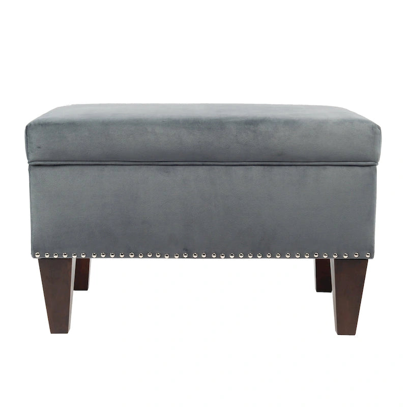 Banc de rangement Brooklyn rembourré de style transitoire