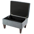 Banc de rangement Brooklyn rembourré de style transitoire