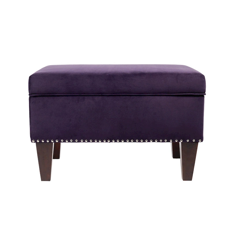 Banc de rangement Brooklyn rembourré de style transitoire