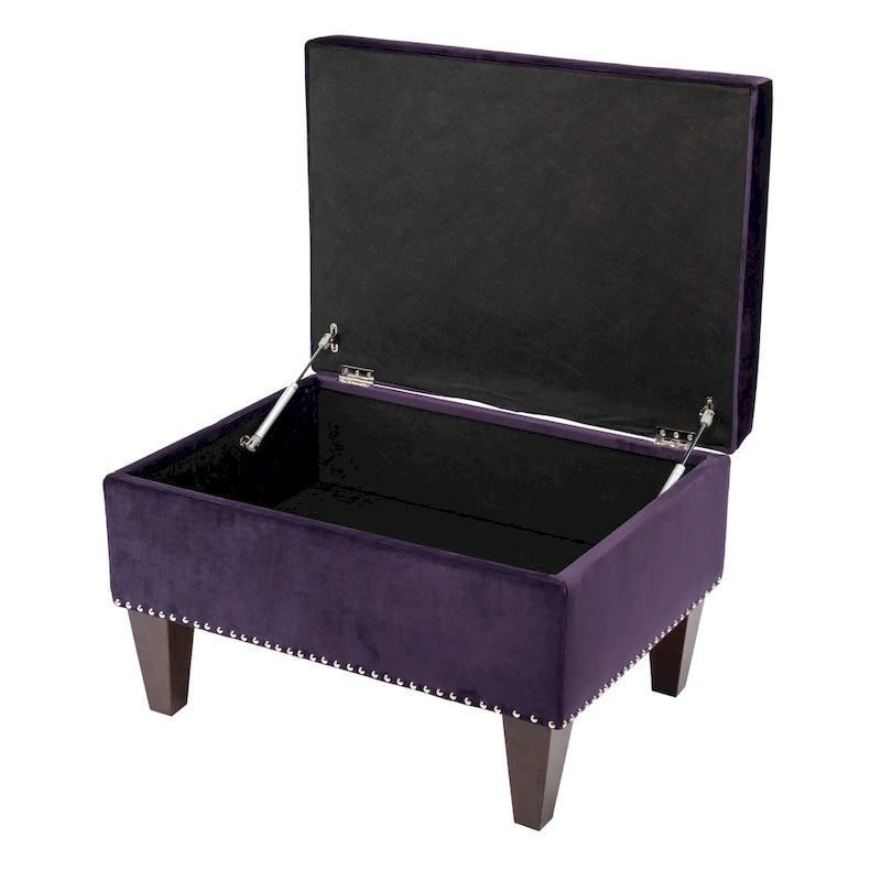Banc de rangement Brooklyn rembourré de style transitoire