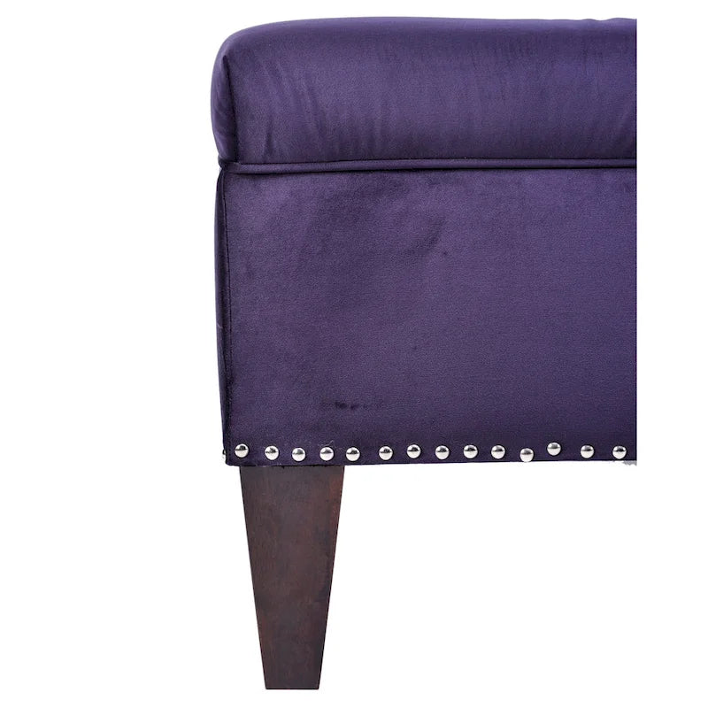 Banc de rangement Brooklyn rembourré de style transitoire