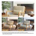 Fauteuil d'appoint rembourré de style Mid-Century Modern avec structure en bois