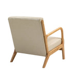 Fauteuil d'appoint rembourré de style Mid-Century Modern avec structure en bois