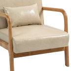 Fauteuil d'appoint rembourré de style Mid-Century Modern avec structure en bois