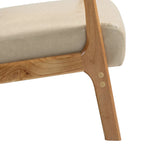 Fauteuil d'appoint rembourré de style Mid-Century Modern avec structure en bois