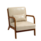 Fauteuil d'appoint rembourré de style Mid-Century Modern avec structure en bois