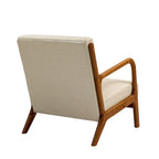 Fauteuil d'appoint rembourré de style Mid-Century Modern avec structure en bois