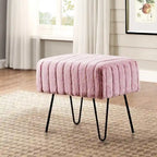 Banc ottoman en fausse fourrure SuperMink Serenta