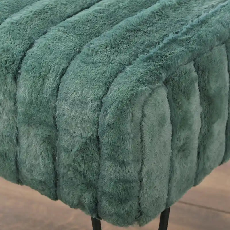Banc ottoman en fausse fourrure SuperMink Serenta