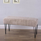 Banc ottoman en fausse fourrure SuperMink Serenta