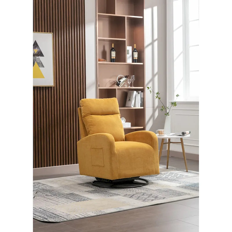 Fauteuil à bascule pivotant et inclinable rembourré