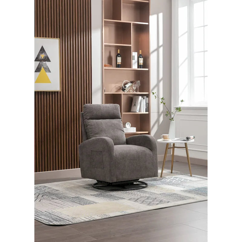Fauteuil à bascule pivotant et inclinable rembourré