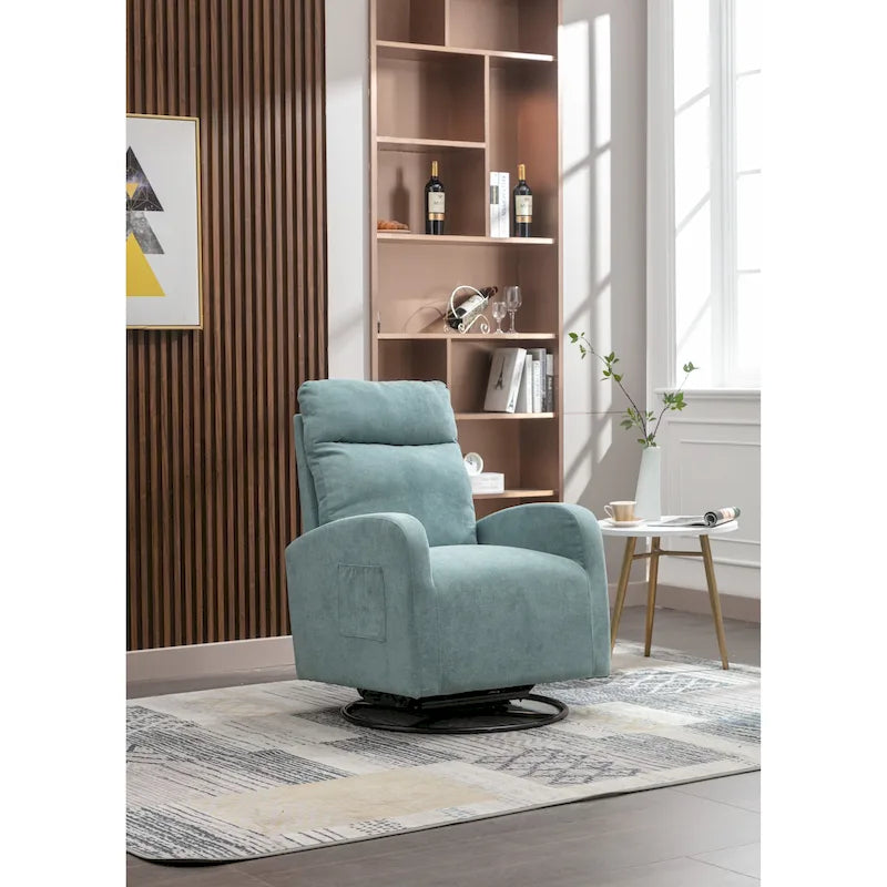 Fauteuil à bascule pivotant et inclinable rembourré