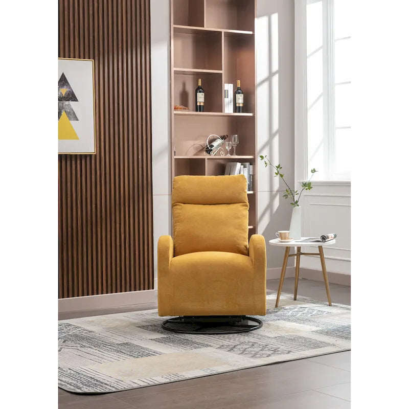 Fauteuil à bascule pivotant et inclinable rembourré