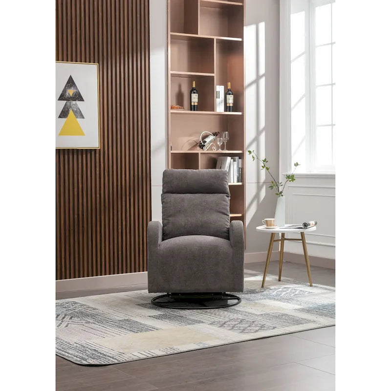 Fauteuil à bascule pivotant et inclinable rembourré