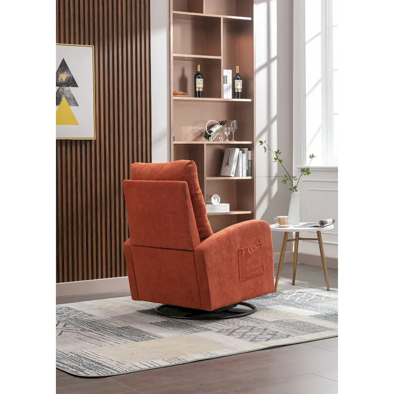 Fauteuil à bascule pivotant et inclinable rembourré