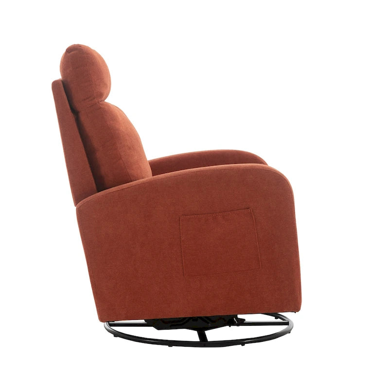 Fauteuil à bascule pivotant et inclinable rembourré