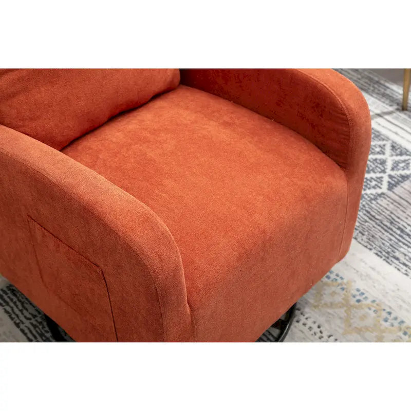 Fauteuil à bascule pivotant et inclinable rembourré