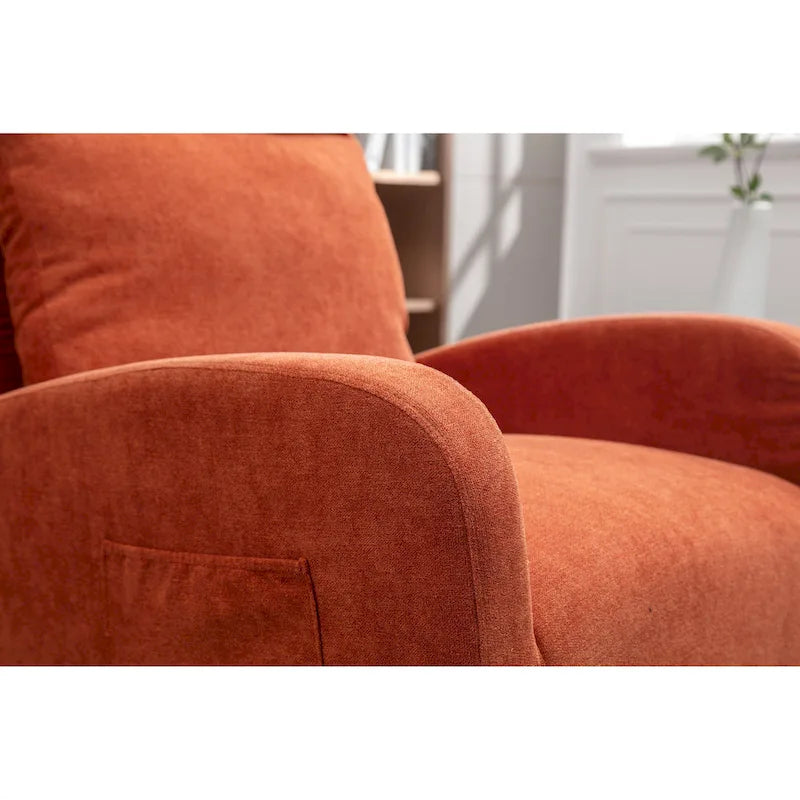 Fauteuil à bascule pivotant et inclinable rembourré
