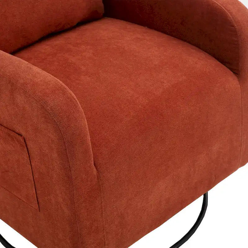 Fauteuil à bascule pivotant et inclinable rembourré