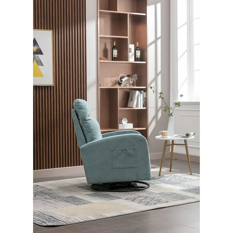 Fauteuil à bascule pivotant et inclinable rembourré