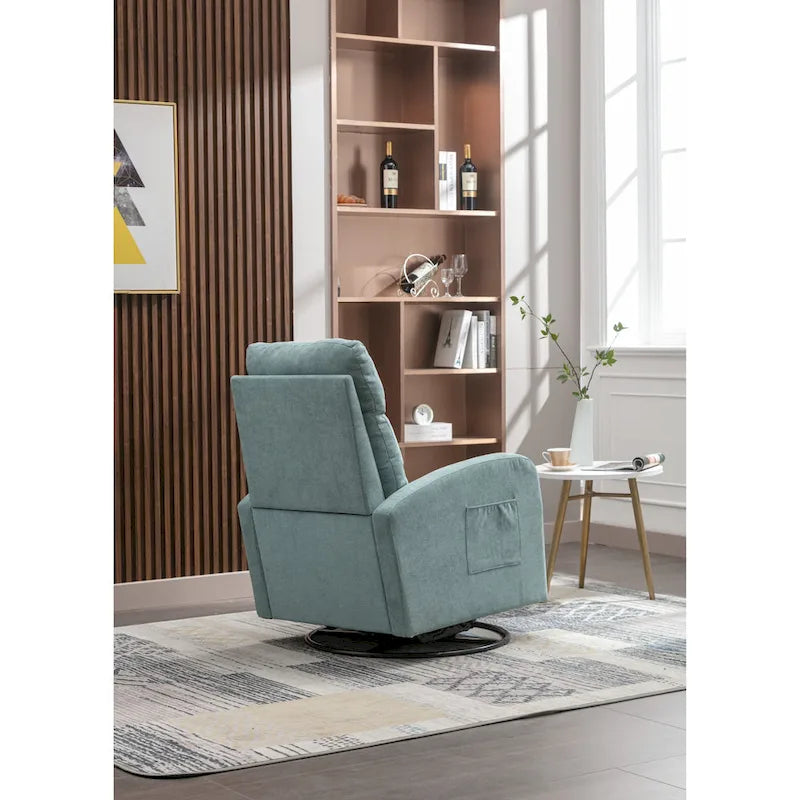 Fauteuil à bascule pivotant et inclinable rembourré