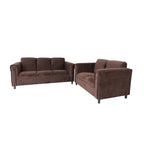 Coast to Coast Sofas Ensemble canapé et causeuse de style moderne du milieu du siècle, cadre en bois massif, rembourré