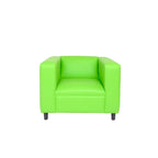 Coast to Coast Sofas Fauteuil canapé moderne du milieu du siècle en similicuir avec cadre en bois massif et rembourrage