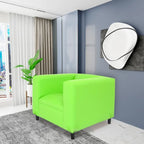Coast to Coast Sofas Fauteuil canapé moderne du milieu du siècle en similicuir avec cadre en bois massif et rembourrage