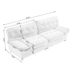 Canapé deux places Cloud 96 po, canapé rembourré 4L -ModernLuxe