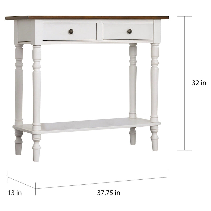 Console de 96,5 cm de largeur en bois et à 1 étagère de style traditionnel Jeln par Furniture of America