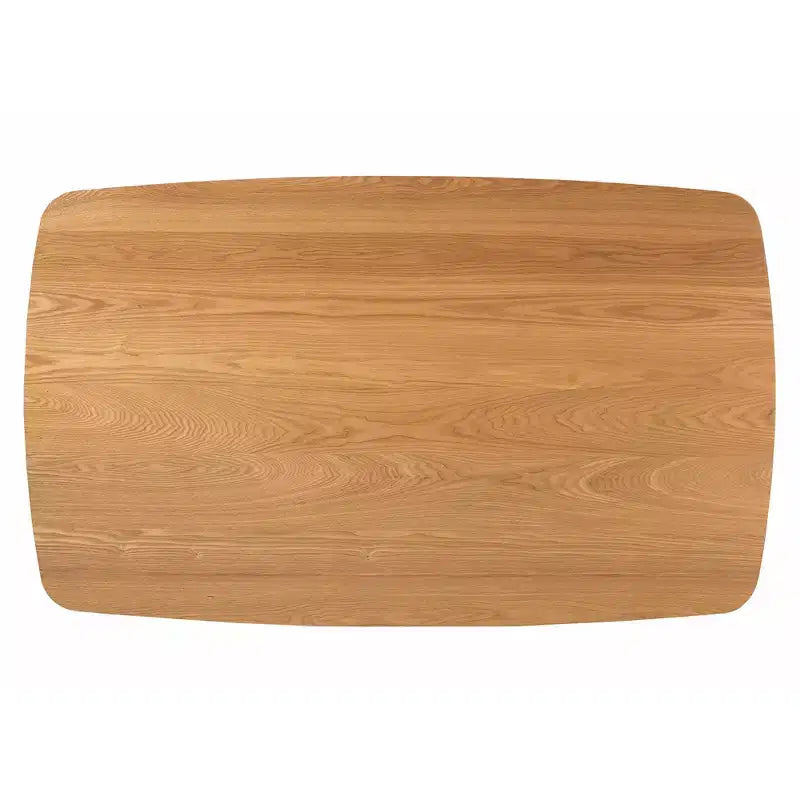 Ensemble de salle à manger 5 pièces Baxton Studio Kyoto moderne bohème en bois finition brun naturel et rotin