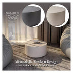 LeisureMod Terra Table Basse Ronde 36 en Fibre de Verre - Table d'Appoint Résistante aux Intempéries pour Intérieur et Extérieur, Design Minimaliste pour Salon, Bureau ou Patio
