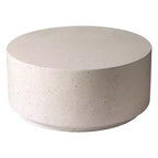 LeisureMod Terra Table Basse Ronde 36 en Fibre de Verre - Table d'Appoint Résistante aux Intempéries pour Intérieur et Extérieur, Design Minimaliste pour Salon, Bureau ou Patio