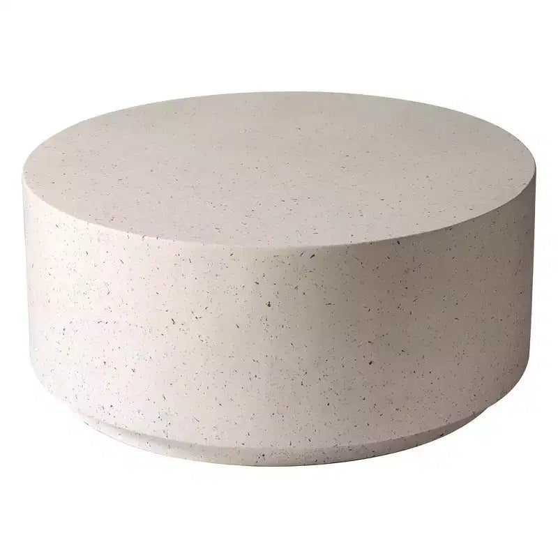 LeisureMod Terra Table Basse Ronde 36 en Fibre de Verre - Table d'Appoint Résistante aux Intempéries pour Intérieur et Extérieur, Design Minimaliste pour Salon, Bureau ou Patio