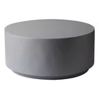 LeisureMod Terra Table Basse Ronde 36 en Fibre de Verre - Table d'Appoint Résistante aux Intempéries pour Intérieur et Extérieur, Design Minimaliste pour Salon, Bureau ou Patio