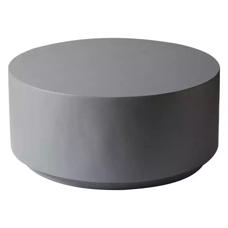 LeisureMod Terra Table Basse Ronde 36 en Fibre de Verre - Table d'Appoint Résistante aux Intempéries pour Intérieur et Extérieur, Design Minimaliste pour Salon, Bureau ou Patio