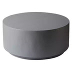 LeisureMod Terra Table Basse Ronde 36 en Fibre de Verre - Table d'Appoint Résistante aux Intempéries pour Intérieur et Extérieur, Design Minimaliste pour Salon, Bureau ou Patio