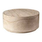 LeisureMod Terra Table Basse Ronde 36 en Fibre de Verre - Table d'Appoint Résistante aux Intempéries pour Intérieur et Extérieur, Design Minimaliste pour Salon, Bureau ou Patio