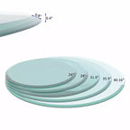 Dessus de table rond en verre de 30 pouces, résistant à l'usure, à la chaleur, à la corrosion, plateau de table en verre trempé de 2/5 pouces d'épaisseur avec bord biseauté poli