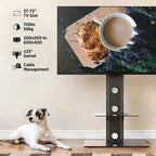 Support TV pivotant de qualité supérieure ProMounts pour écrans 37-72 avec étagères, supporte jusqu'à 50 kg