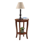 Table d'appoint ronde avec étagère American Heritage de Convenience Concepts