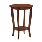 Table d'appoint ronde avec étagère American Heritage de Convenience Concepts