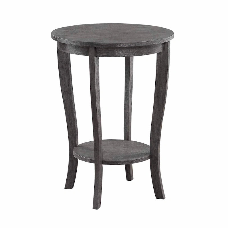Table d'appoint ronde avec étagère American Heritage de Convenience Concepts