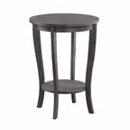 Table d'appoint ronde avec étagère American Heritage de Convenience Concepts