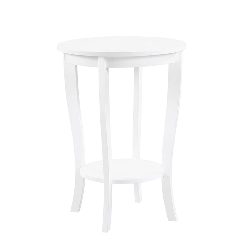 Table d'appoint ronde avec étagère American Heritage de Convenience Concepts