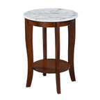Table d'appoint ronde avec étagère American Heritage de Convenience Concepts