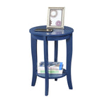Table d'appoint ronde avec étagère American Heritage de Convenience Concepts