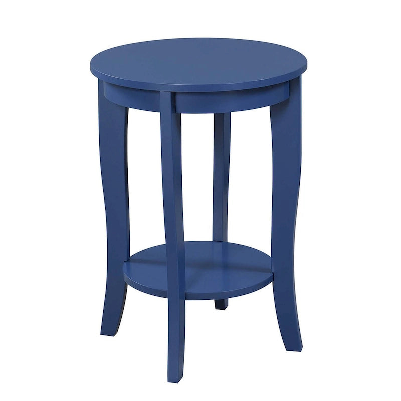 Table d'appoint ronde avec étagère American Heritage de Convenience Concepts